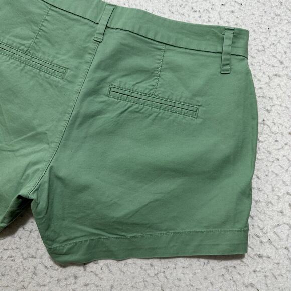 Old Navy Women's 0 Flat Front 3" Inseam Chino Shorts Green Low Rise - Picture 8 of 11